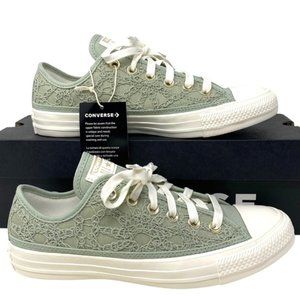 Converse Ctas OX Low Top Sneakers Women's Size Green Canvas Knit Skate A06226C